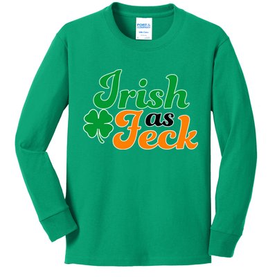 Irish as Feck Funny St. Patrick's Day Kids Long Sleeve Shirt