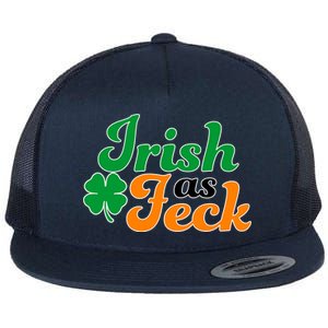 Irish as Feck Funny St. Patrick's Day Flat Bill Trucker Hat