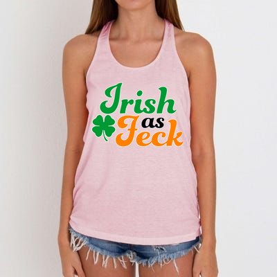 Irish as Feck Funny St. Patrick's Day Women's Knotted Racerback Tank