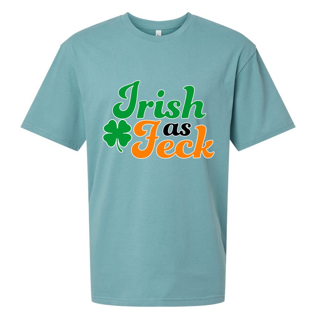 Irish as Feck Funny St. Patrick's Day Sueded Cloud Jersey T-Shirt