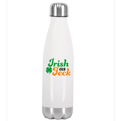 Irish as Feck Funny St. Patrick's Day Stainless Steel Insulated Water Bottle