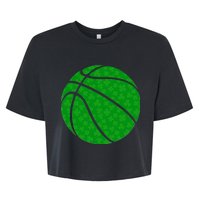 Irish Basketball Shamrock Clover Bella+Canvas Jersey Crop Tee