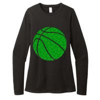 Irish Basketball Shamrock Clover Womens CVC Long Sleeve Shirt