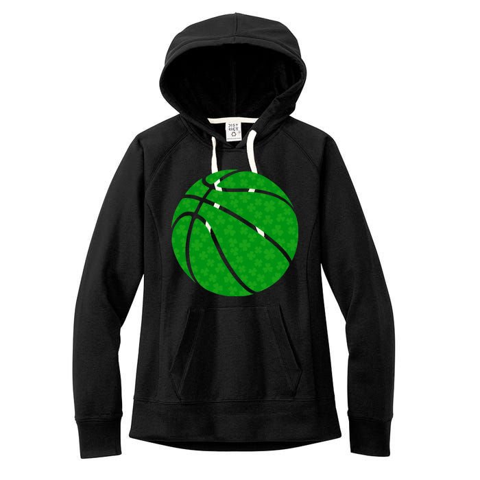 Irish Basketball Shamrock Clover Women's Fleece Hoodie