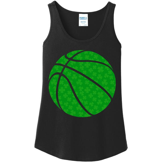 Irish Basketball Shamrock Clover Ladies Essential Tank