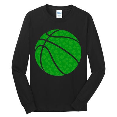 Irish Basketball Shamrock Clover Tall Long Sleeve T-Shirt