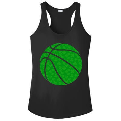 Irish Basketball Shamrock Clover Ladies PosiCharge Competitor Racerback Tank