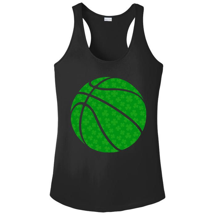 Irish Basketball Shamrock Clover Ladies PosiCharge Competitor Racerback Tank