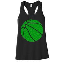 Irish Basketball Shamrock Clover Women's Racerback Tank