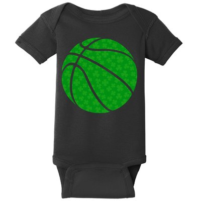 Irish Basketball Shamrock Clover Baby Bodysuit