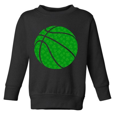 Irish Basketball Shamrock Clover Toddler Sweatshirt