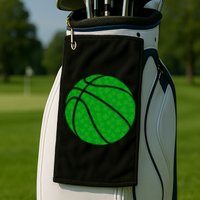 Irish Basketball Shamrock Clover Golf Towel