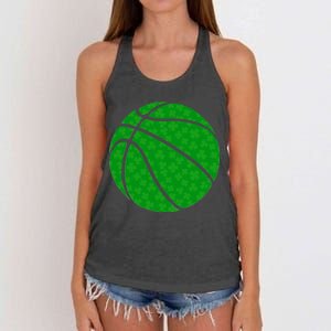 Irish Basketball Shamrock Clover Women's Knotted Racerback Tank