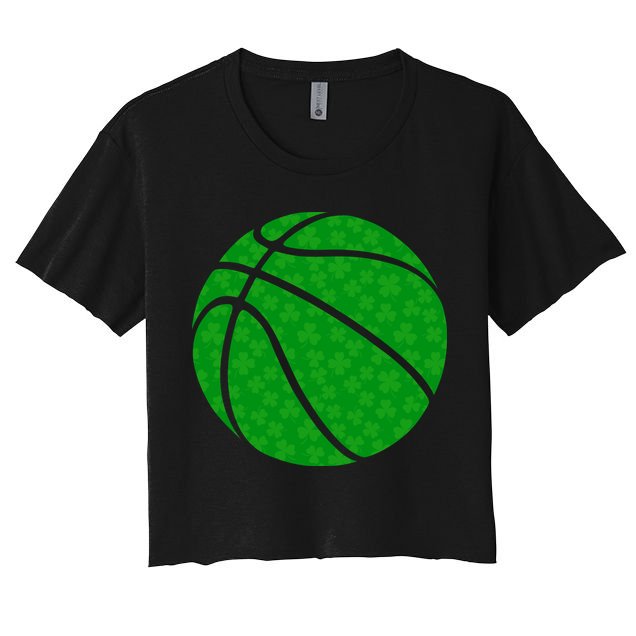 Irish Basketball Shamrock Clover Crop Top