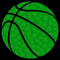 Irish Basketball Shamrock Clover Women's V-Neck T-Shirt