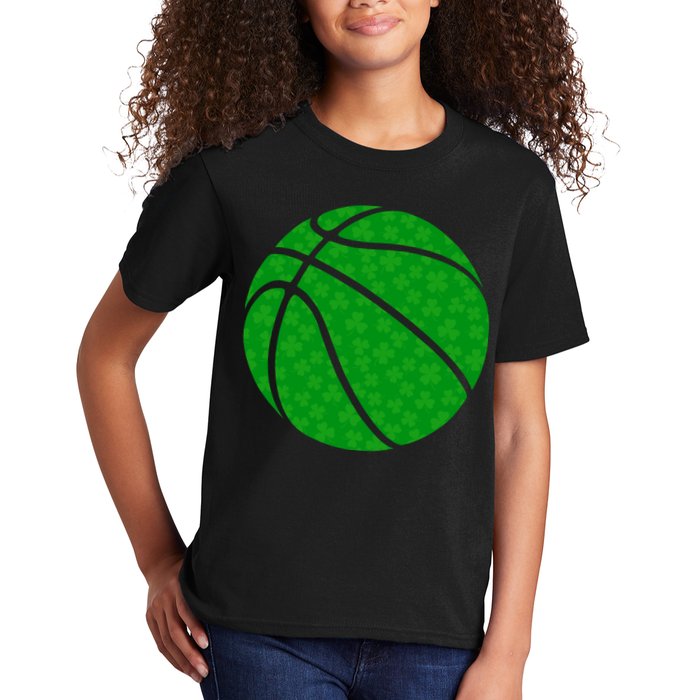 Irish Basketball Shamrock Clover Kids T-Shirt