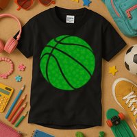 Irish Basketball Shamrock Clover Kids T-Shirt