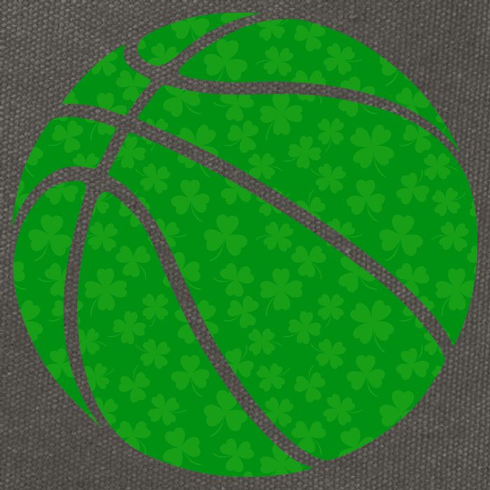 Irish Basketball Shamrock Clover Cotton Canvas Backpack