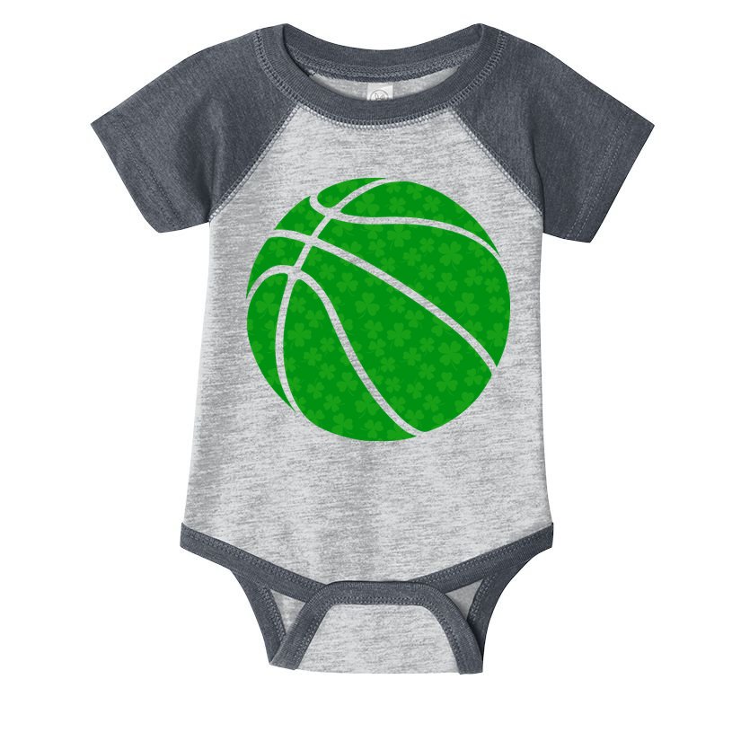 Irish Basketball Shamrock Clover Infant Baby Jersey Bodysuit