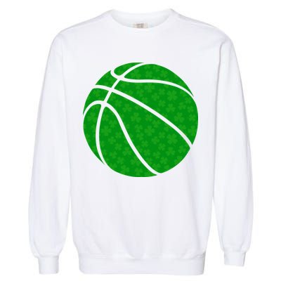 Irish Basketball Shamrock Clover Garment-Dyed Sweatshirt