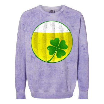 Irish Beer Clover Flag Colorblast Crewneck Sweatshirt