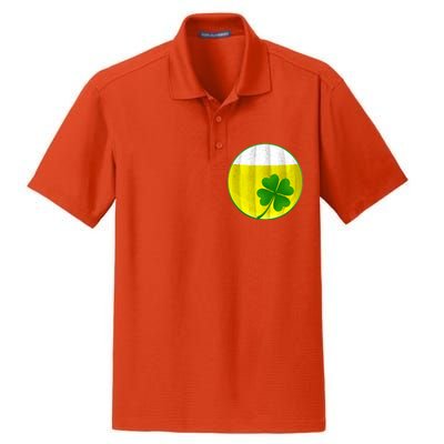 Irish Beer Clover Flag Dry Zone Grid Polo