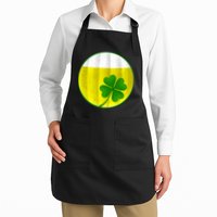Irish Beer Clover Flag Full-Length Apron With Pockets