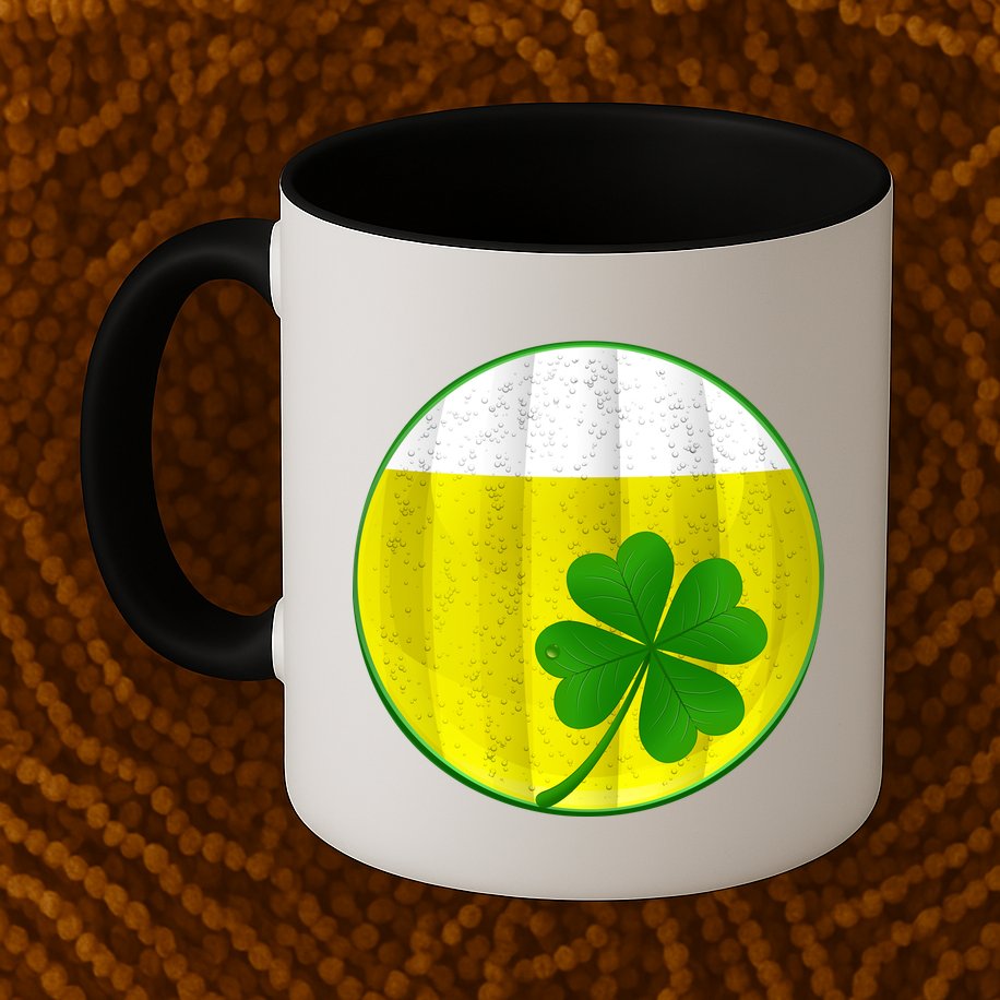 Irish Beer Clover Flag Mug
