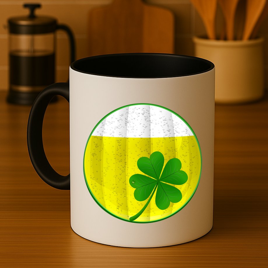 Irish Beer Clover Flag Mug