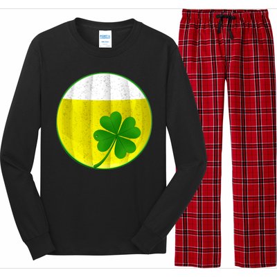 Irish Beer Clover Flag Long Sleeve Pajama Set