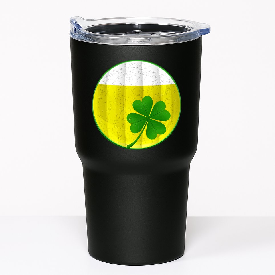 Irish Beer Clover Flag Tumbler