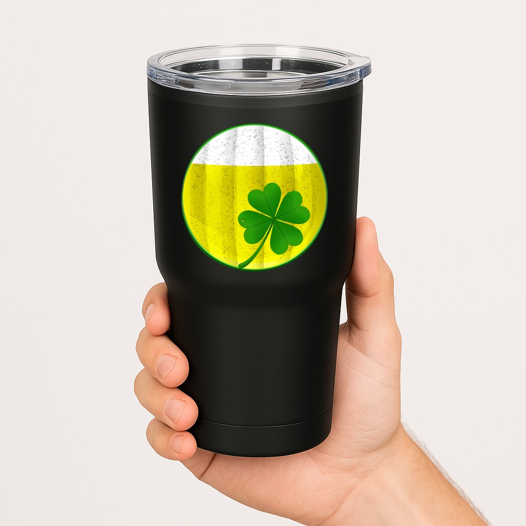 Irish Beer Clover Flag Tumbler