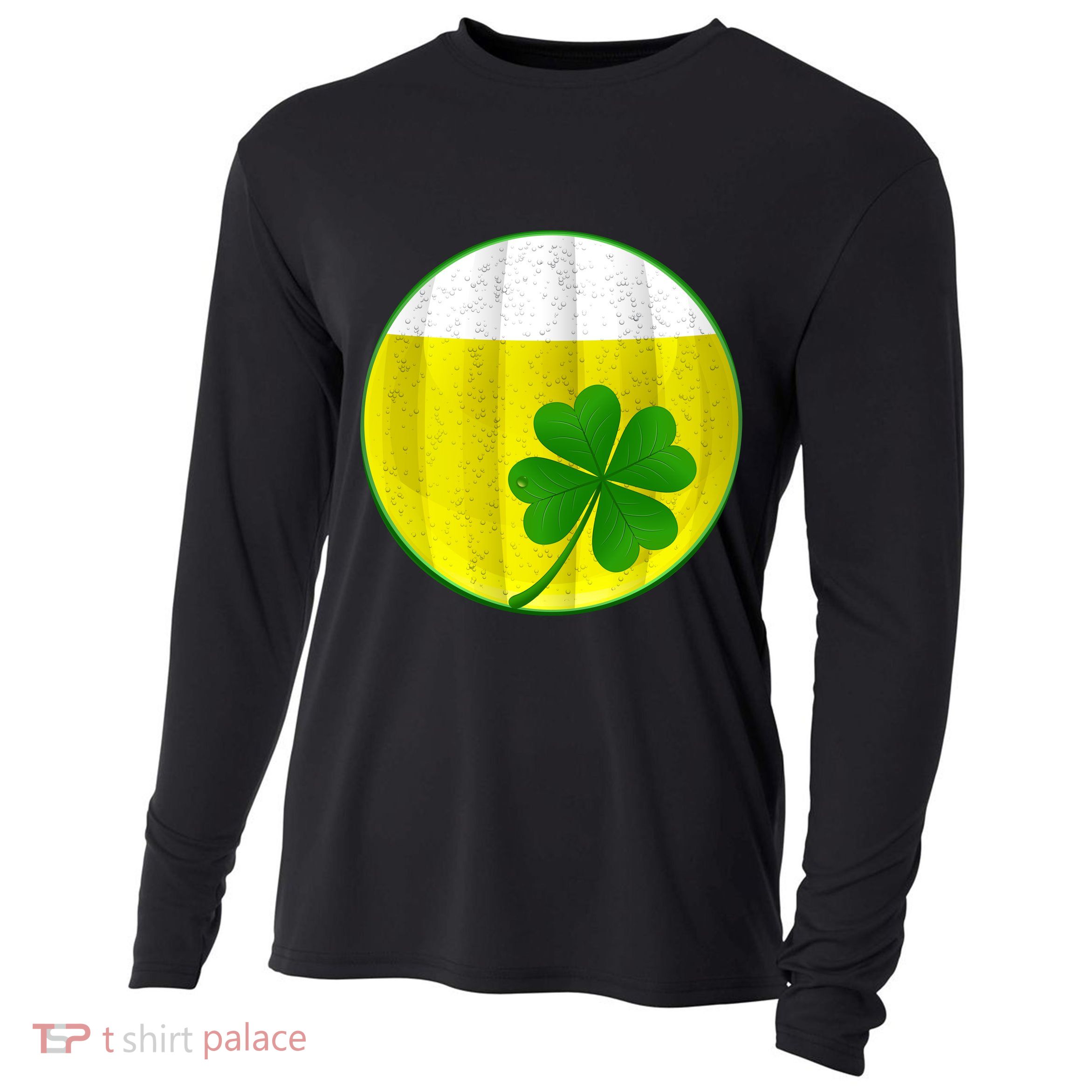 Irish Beer Clover Flag Cooling Performance Long Sleeve Crew