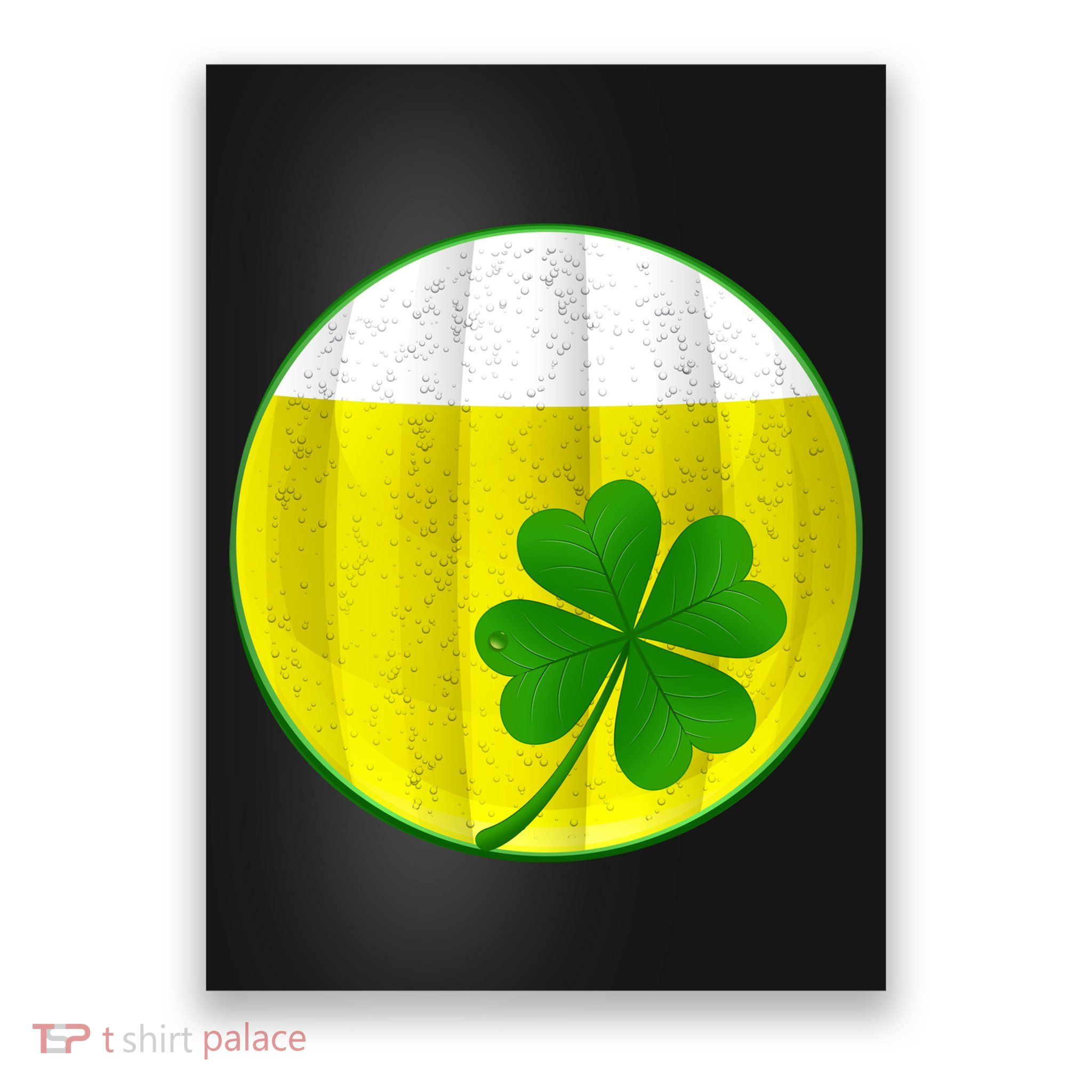 Irish Beer Clover Flag Poster