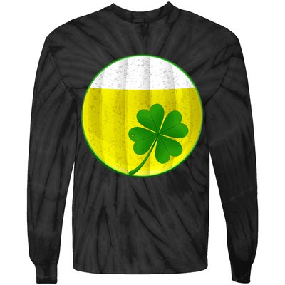 Irish Beer Clover Flag Tie-Dye Long Sleeve Shirt