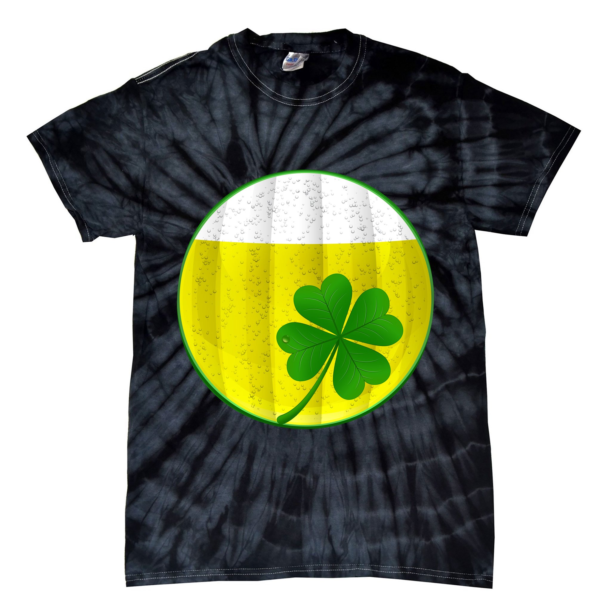 Irish Beer Clover Flag Tie-Dye T-Shirt