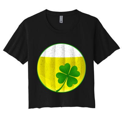 Irish Beer Clover Flag Crop Top