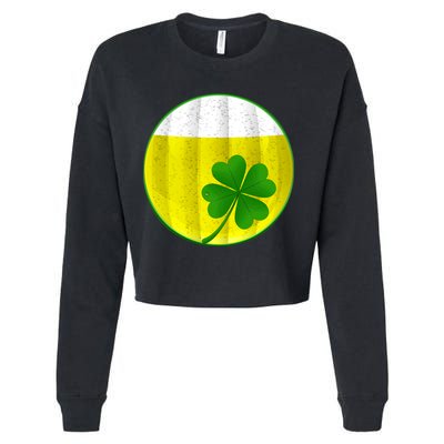 Irish Beer Clover Flag Cropped Pullover Crew