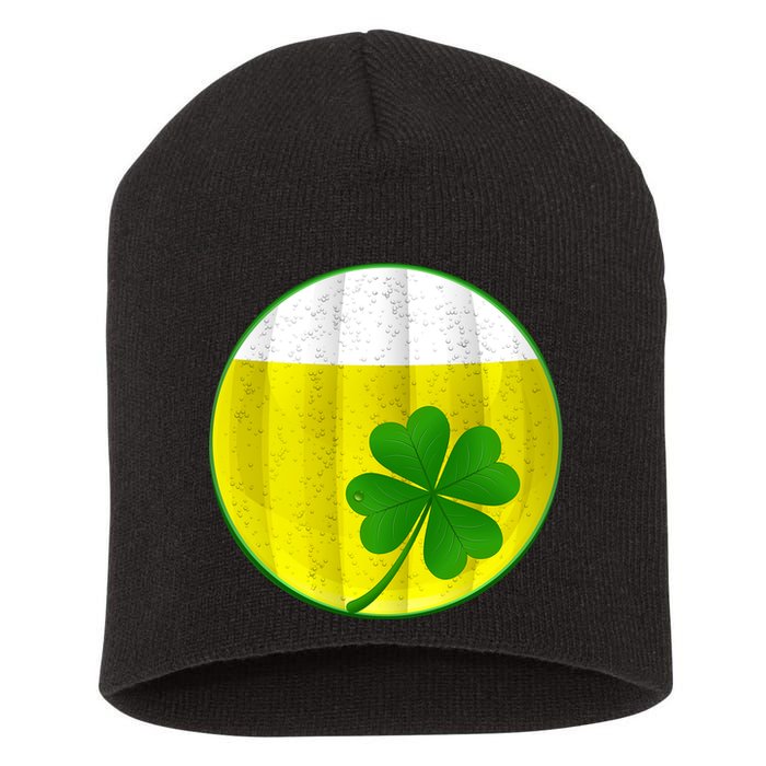 Irish Beer Clover Flag Short Acrylic Beanie