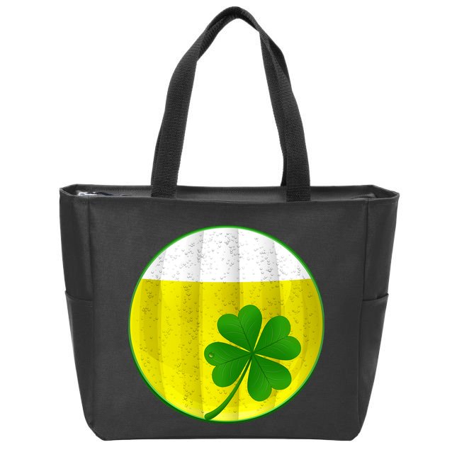 Irish Beer Clover Flag Zip Tote Bag