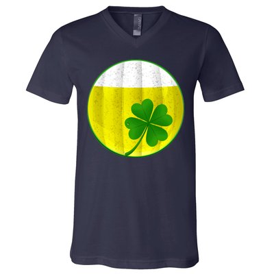 Irish Beer Clover Flag V-Neck T-Shirt