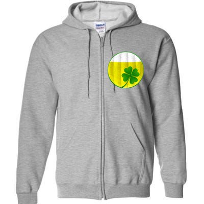 Irish Beer Clover Flag Full Zip Hoodie