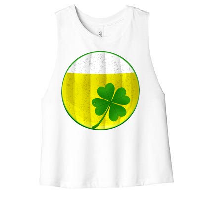 Irish Beer Clover Flag Women's Racerback Cropped Tank