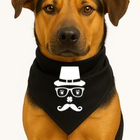 Irish Beer Mustache St. Patrick's Day Face USA-Made Doggie Bandana