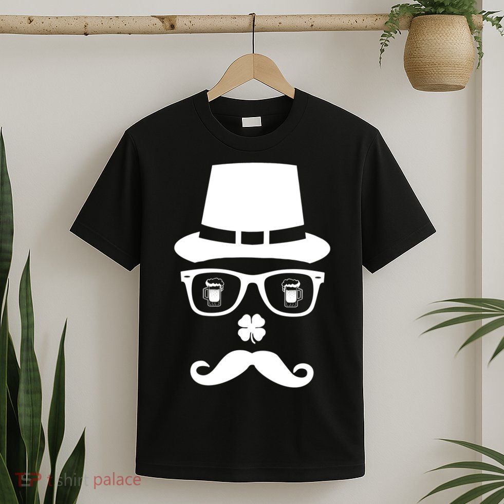 Irish Beer Mustache St. Patrick's Day Face T-Shirt