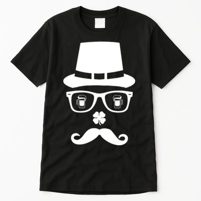 Irish Beer Mustache St. Patrick's Day Face Tall T-Shirt