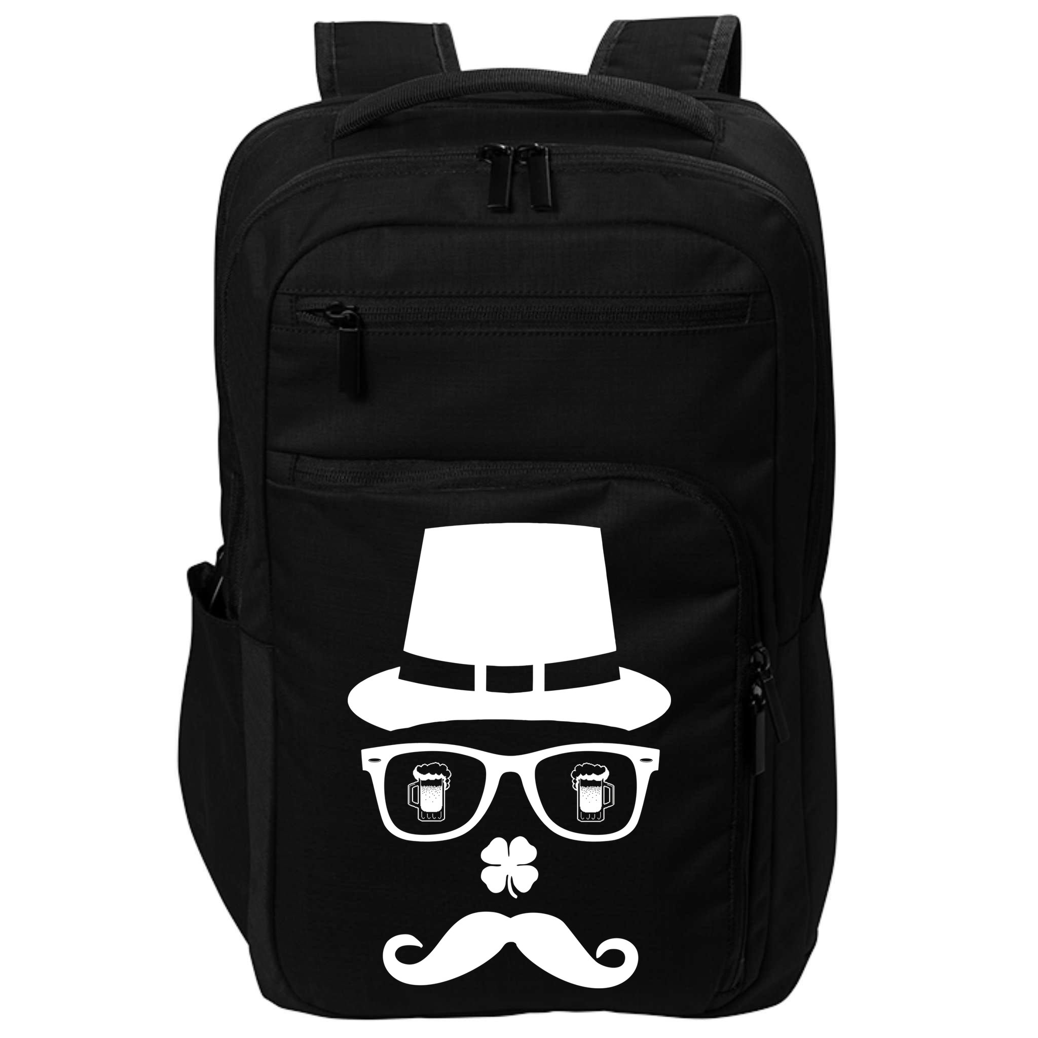 Irish Beer Mustache St. Patrick's Day Face Impact Tech Backpack