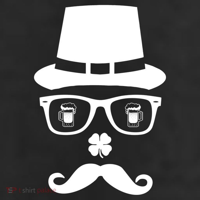 Irish Beer Mustache St. Patrick's Day Face 11oz C Handle Ceramic Mug
