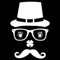 Irish Beer Mustache St. Patrick's Day Face Flatbill Hat