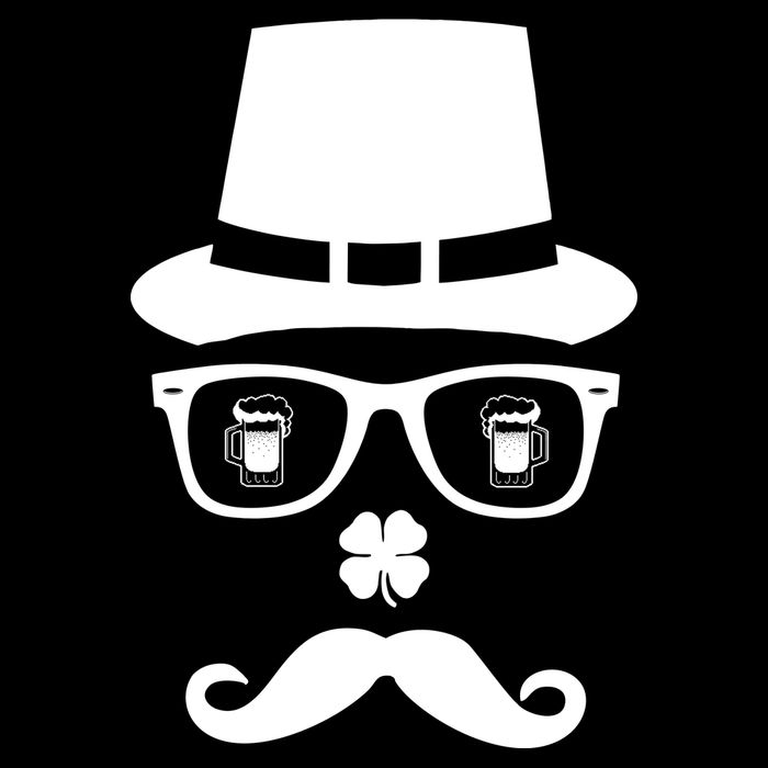 Irish Beer Mustache St. Patrick's Day Face Flatbill Hat